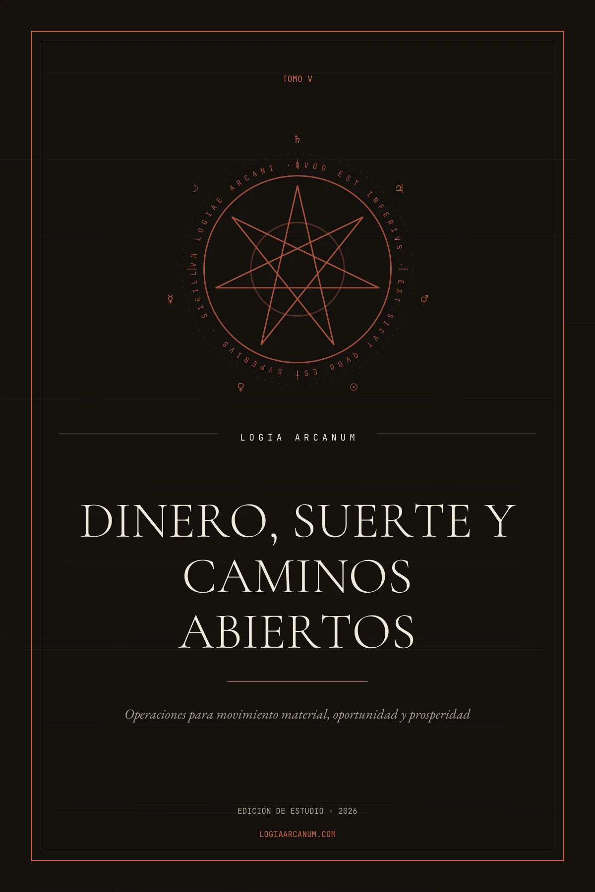 Portada del Tomo V: Dinero, suerte y caminos abiertos