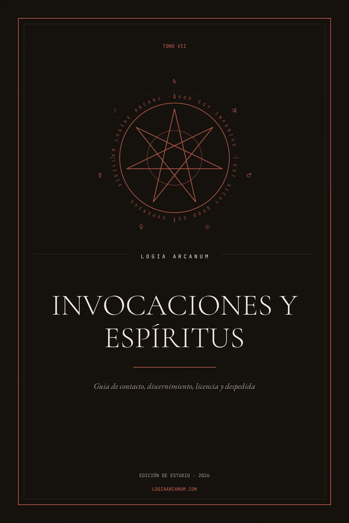 Portada del Tomo VII: Invocaciones y espíritus
